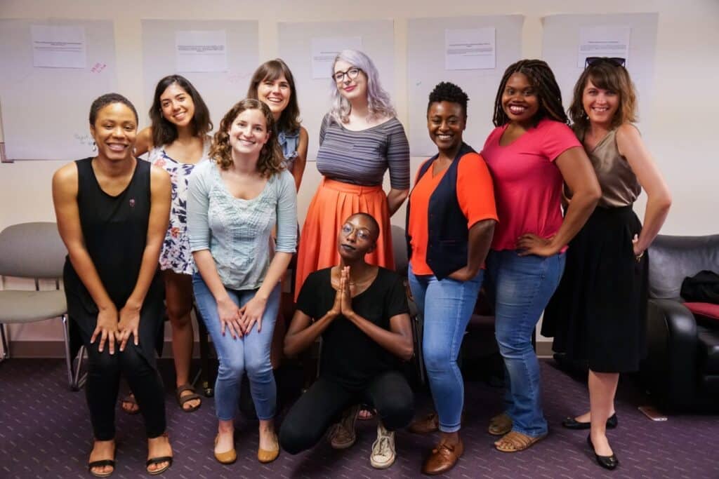 Participants in the Errin J. Vuley Fellows Program pose for a photo at the clinic.